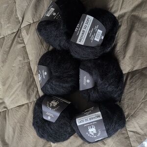 Loopy Mango Mohair So Soft in Black Magic (6 Balls)